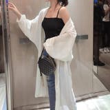 ロングカーディガンレディース シースルー | ANGELCLOSET | 詳細画像4