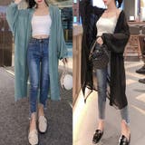 ロングカーディガンレディース シースルー | ANGELCLOSET | 詳細画像6