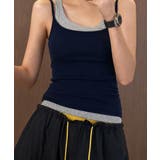 レディース 重ね着風キャミソール 細見えドッキング | SUNSHINE CLOSET | 詳細画像12