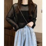 レディースクルーネック サマーニット着やせ レイヤードプルオーバー | SUNSHINE CLOSET | 詳細画像1
