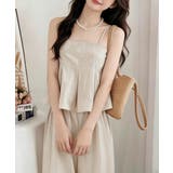 レディース 大人可愛いセットアップ バックシャーリングキャミソール | SUNSHINE CLOSET | 詳細画像3 
