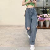 デニムパンツ ダメージ ジーンズ 春夏秋 | SUNSHINE CLOSET | 詳細画像4 