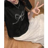 リボンプリントTシャツ レディース 半袖 | ANGELCLOSET | 詳細画像11