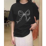 リボンプリントTシャツ レディース 半袖 | ANGELCLOSET | 詳細画像15