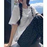 リボンプリントTシャツ レディース 半袖 | ANGELCLOSET | 詳細画像4