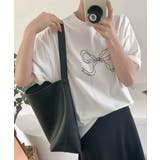 リボンプリントTシャツ レディース 半袖 | ANGELCLOSET | 詳細画像7