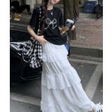 リボンプリントTシャツ レディース 半袖 | ANGELCLOSET | 詳細画像8
