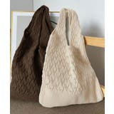 透かし編みニットバッグ韓国風トートバッグ | SUNSHINE CLOSET | 詳細画像10 