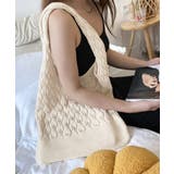 透かし編みニットバッグ韓国風トートバッグ | SUNSHINE CLOSET | 詳細画像2 