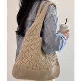 透かし編みニットバッグ韓国風トートバッグ | SUNSHINE CLOSET | 詳細画像6 