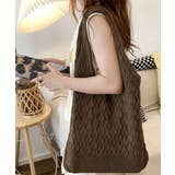 透かし編みニットバッグ韓国風トートバッグ | SUNSHINE CLOSET | 詳細画像7 