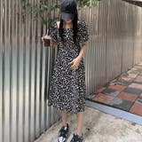 小花柄 ロングワンピース スクエアネック | ANGELCLOSET | 詳細画像6 
