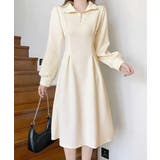 ハーフジップワンピース長袖ウエストタック | SUNSHINE CLOSET | 詳細画像1