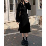 ハーフジップワンピース長袖ウエストタック | SUNSHINE CLOSET | 詳細画像9