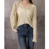 Vネック羽織り 透かし編みニット 程よい透け感前開きサマーニット | SUNSHINE CLOSET | 詳細画像16 