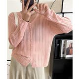 Vネック羽織り 透かし編みニット 程よい透け感前開きサマーニット | SUNSHINE CLOSET | 詳細画像8 