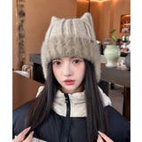 レディース ワンポイントシャギー帽子 防寒ビーニー | SUNSHINE CLOSET | 詳細画像12