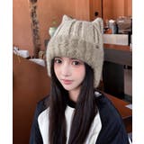 レディース ワンポイントシャギー帽子 防寒ビーニー | SUNSHINE CLOSET | 詳細画像13
