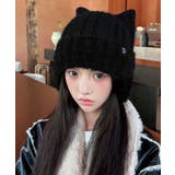 レディース ワンポイントシャギー帽子 防寒ビーニー | SUNSHINE CLOSET | 詳細画像6