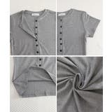 フロントボタンtシャツレディース クルーネックtシャツ きれいめカジュアル | SUNSHINE CLOSET | 詳細画像25