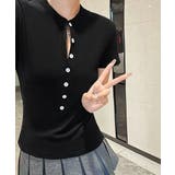 フロントボタンtシャツレディース クルーネックtシャツ きれいめカジュアル | SUNSHINE CLOSET | 詳細画像9