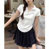 Vネックポロシャツ レディースTシャツ夏 | ANGELCLOSET | 詳細画像12