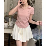 Vネックポロシャツ レディースTシャツ夏 | ANGELCLOSET | 詳細画像15