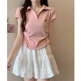 Vネックポロシャツ レディースTシャツ夏 | ANGELCLOSET | 詳細画像16