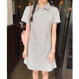 ワンポイントワンピース 大人可愛いAラインワンピ 細見え半袖ワンピース | SUNSHINE CLOSET | 詳細画像1 