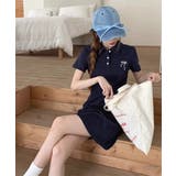 ワンポイントワンピース 大人可愛いAラインワンピ 細見え半袖ワンピース | SUNSHINE CLOSET | 詳細画像16 