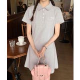 ワンポイントワンピース 大人可愛いAラインワンピ 細見え半袖ワンピース | SUNSHINE CLOSET | 詳細画像18 