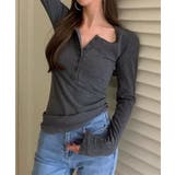 ハーフボタンカットソー長袖タイトtシャツ | SUNSHINE CLOSET | 詳細画像15