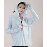 レディース 紫外線対策カーディガン冷感 顔ガード付きジップアップ | SUNSHINE CLOSET | 詳細画像9 