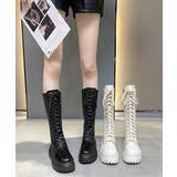ロングブーツ レディース レースアップ靴 | ANGELCLOSET | 詳細画像10