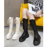 ロングブーツ レディース レースアップ靴 | ANGELCLOSET | 詳細画像9