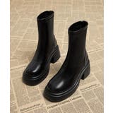 PUレザーショートブーツ バックジッパー | SUNSHINE CLOSET | 詳細画像17