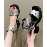 スタッズ 厚底サンダル チャンキーヒール | SUNSHINE CLOSET | 詳細画像13