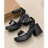スタッズ 厚底サンダル チャンキーヒール | SUNSHINE CLOSET | 詳細画像20