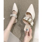 歩きやすい バックルベルト付き ミュールサンダル痛くない | SUNSHINE CLOSET | 詳細画像10