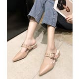 歩きやすい バックルベルト付き ミュールサンダル痛くない | SUNSHINE CLOSET | 詳細画像17