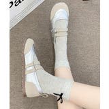 レディースバレエコアスニーカー メタリック異素材切替パンプス ハートバックル | SUNSHINE CLOSET | 詳細画像10