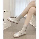 レディースバレエコアスニーカー メタリック異素材切替パンプス ハートバックル | SUNSHINE CLOSET | 詳細画像16