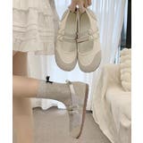 レディースバレエコアスニーカー メタリック異素材切替パンプス ハートバックル | SUNSHINE CLOSET | 詳細画像17