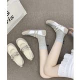 レディースバレエコアスニーカー メタリック異素材切替パンプス ハートバックル | SUNSHINE CLOSET | 詳細画像18