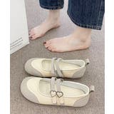 レディースバレエコアスニーカー メタリック異素材切替パンプス ハートバックル | SUNSHINE CLOSET | 詳細画像3