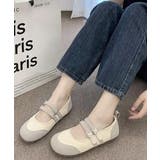 レディースバレエコアスニーカー メタリック異素材切替パンプス ハートバックル | SUNSHINE CLOSET | 詳細画像4