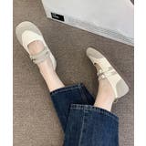 レディースバレエコアスニーカー メタリック異素材切替パンプス ハートバックル | SUNSHINE CLOSET | 詳細画像6