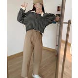 ハーフジップニットポロ ボーダートップス | SUNSHINE CLOSET | 詳細画像17 