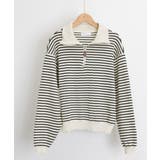 ハーフジップニットポロ ボーダートップス | SUNSHINE CLOSET | 詳細画像29 