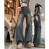 ウォッシュデニムカーゴパンツ レディース | SUNSHINE CLOSET | 詳細画像12 